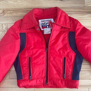 Vintage Women's Jean Claude Killy Red Ski Jacket